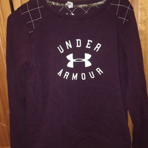Maroon purple under armor crew neck sweatshirt